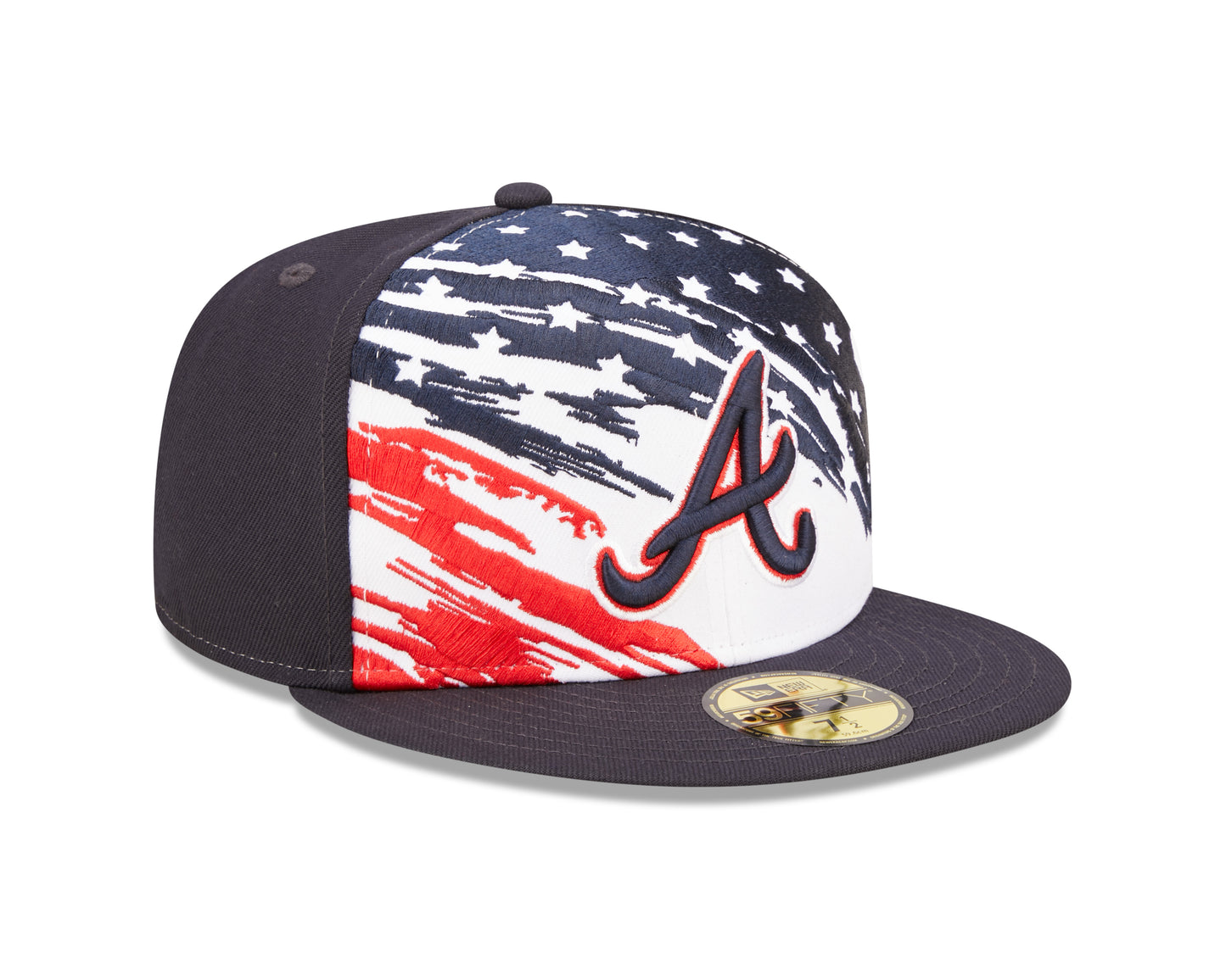 Atlanta Braves New Era Stars and Stripes July 4th 59fifty Fitted Hat