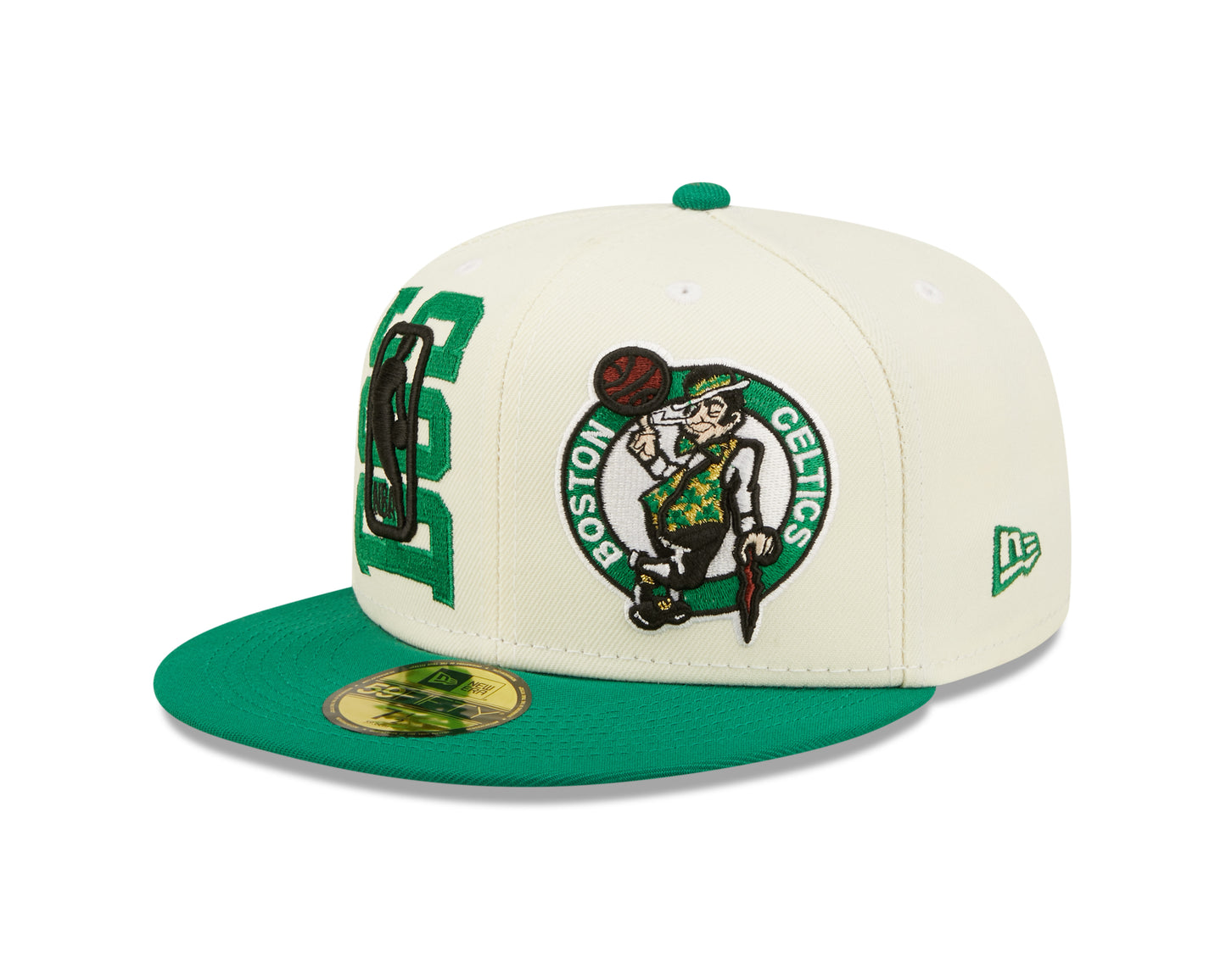 Boston Celtics New Era NBA On Stage Draft 59FIFTY Fitted Hat - Cream