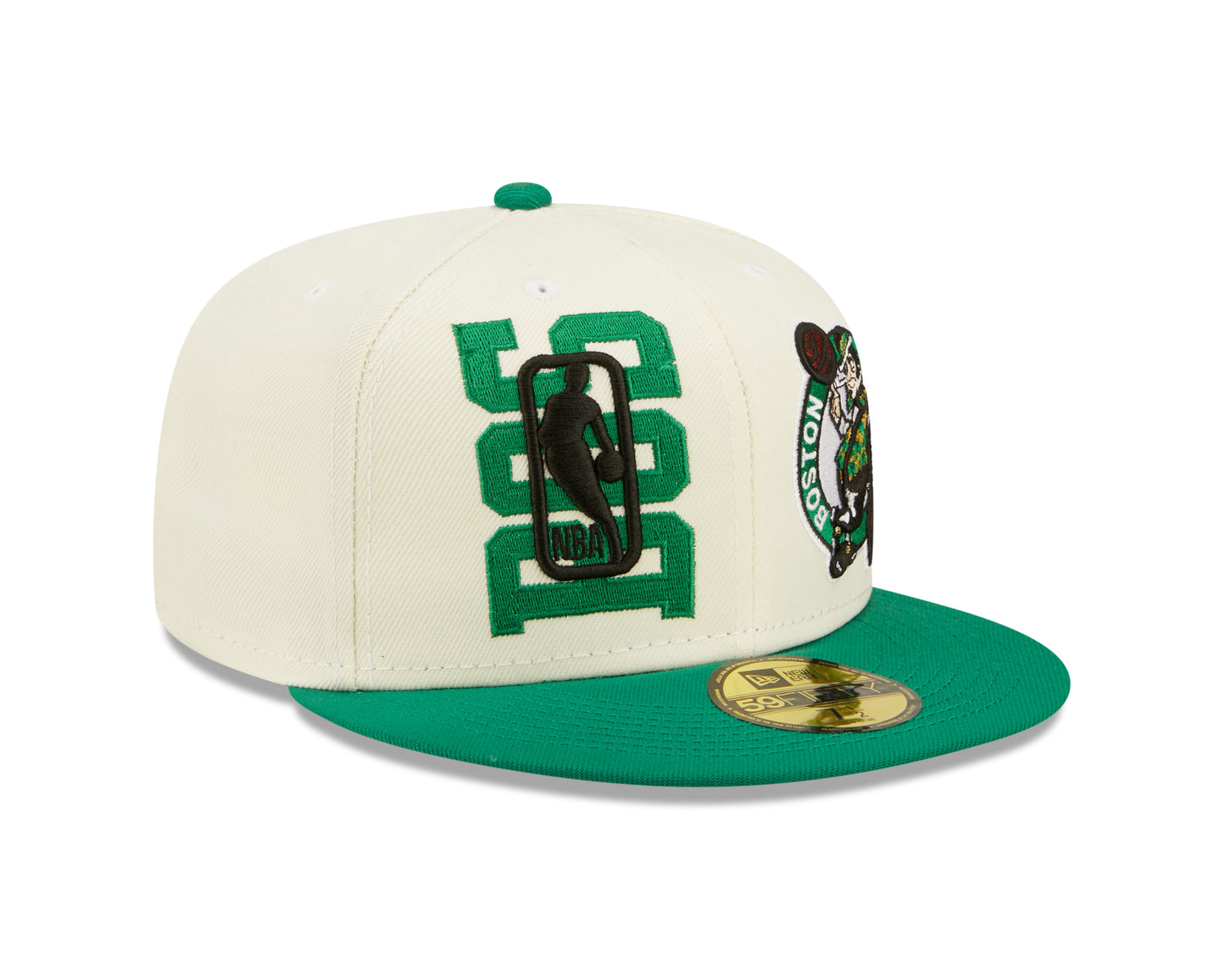 Boston Celtics New Era NBA On Stage Draft 59FIFTY Fitted Hat - Cream