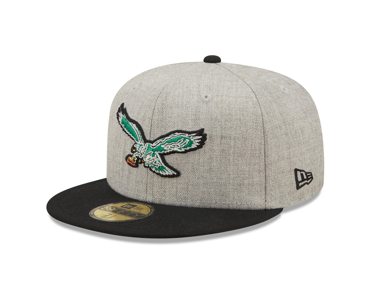 Philadelphia Eagles New Era Establish Year Heather Side Patch 59FIFTY Fitted Hat