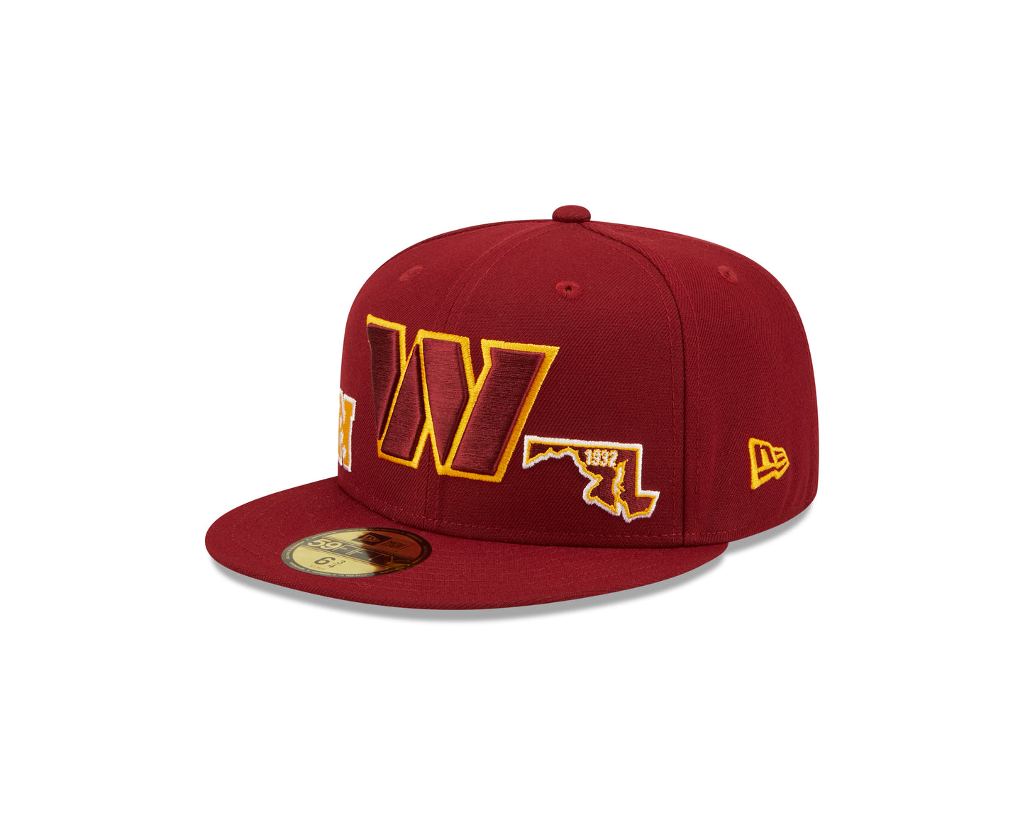 Washington Commanders New Era Identity 59FIFTY Fitted Hat - Burgandy