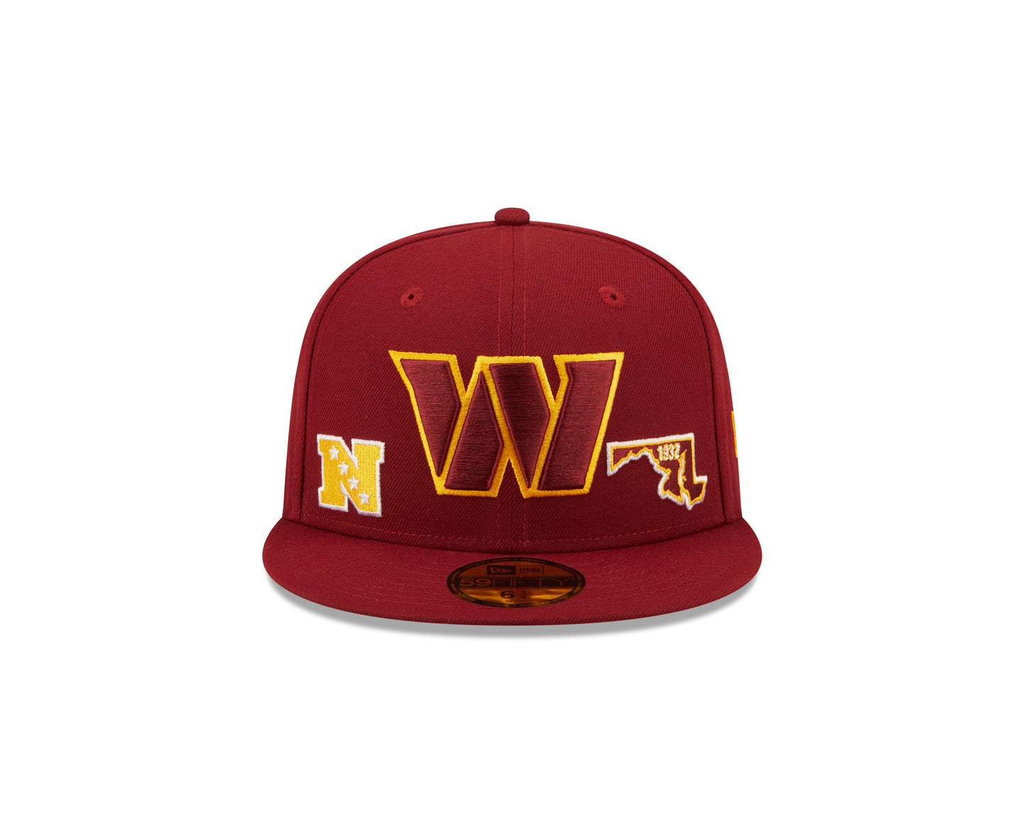 Washington Commanders New Era Identity 59FIFTY Fitted Hat - Burgandy