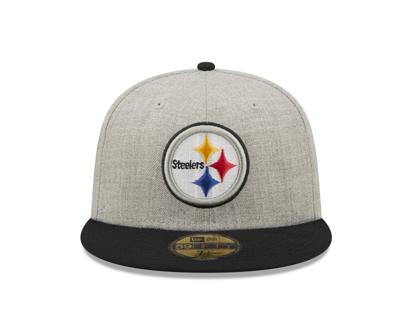 Pittsburgh Steelers New Era Establish Year Heather Side Patch 59FIFTY Fitted Hat - Gray