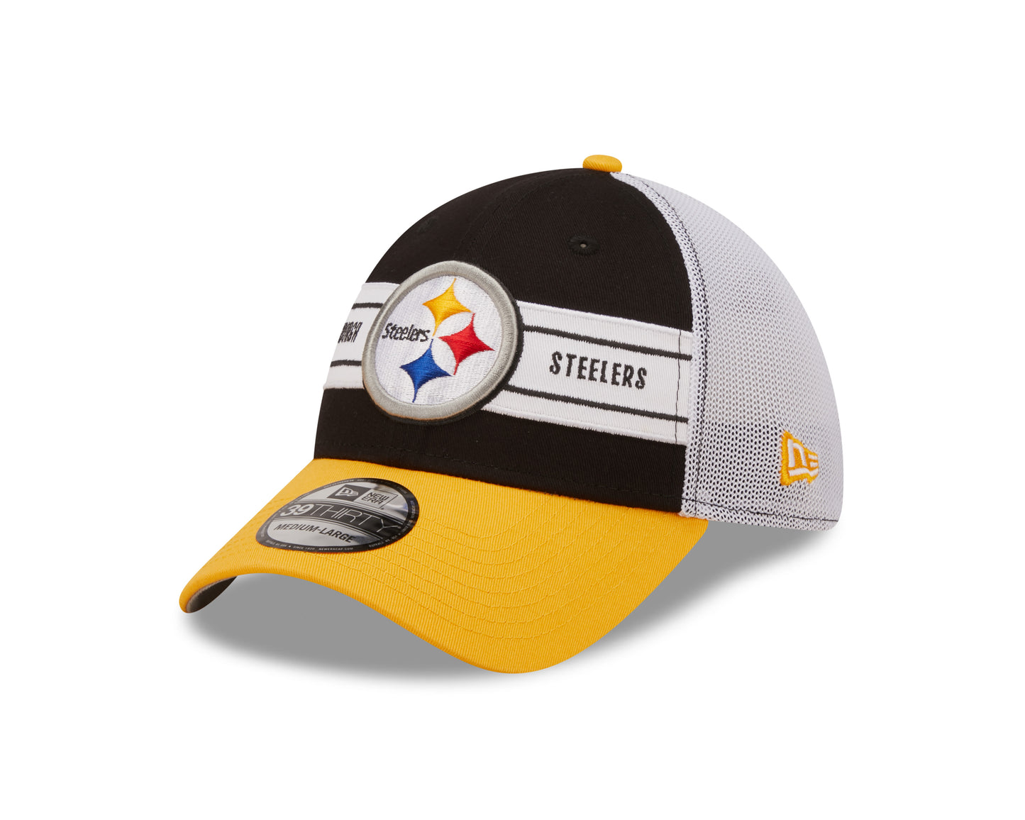 Pittsburgh Steelers New Era Team Branded 39Thirty Mesh Hat