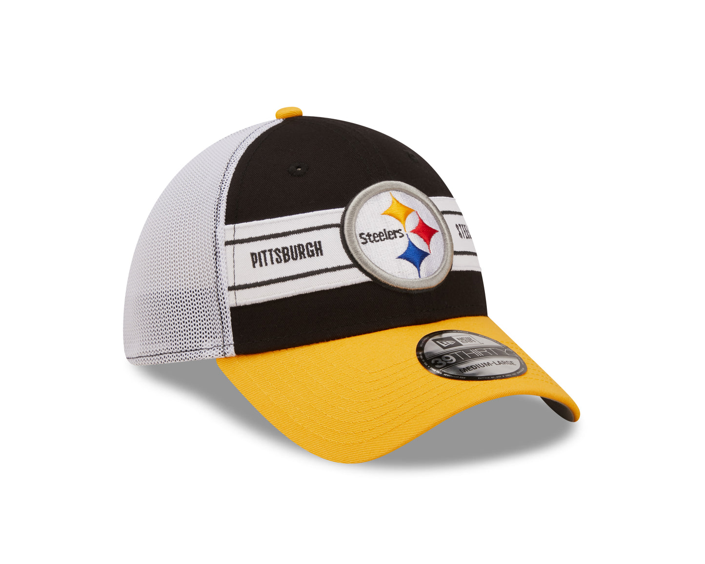 Pittsburgh Steelers New Era Team Branded 39Thirty Mesh Hat
