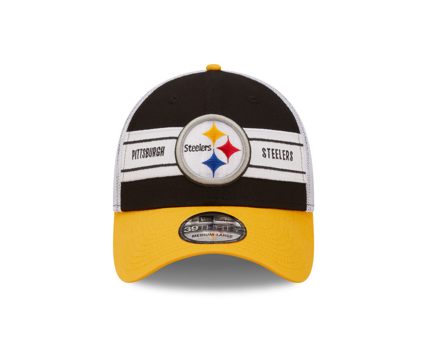 Pittsburgh Steelers New Era Team Branded 39Thirty Mesh Hat
