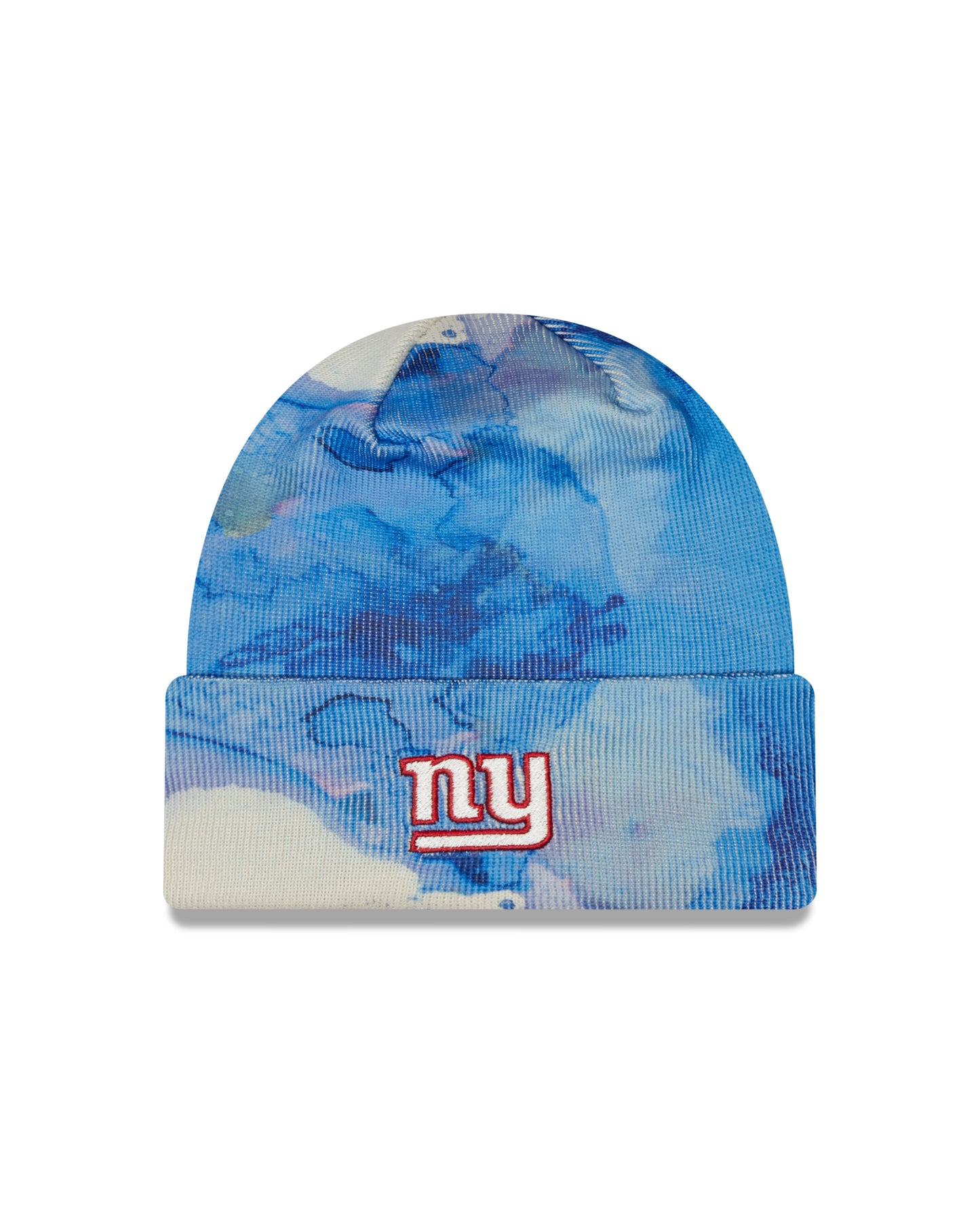 New York Giants New Era Sideline Ink Dye Cuffed Knit Hat - Blue
