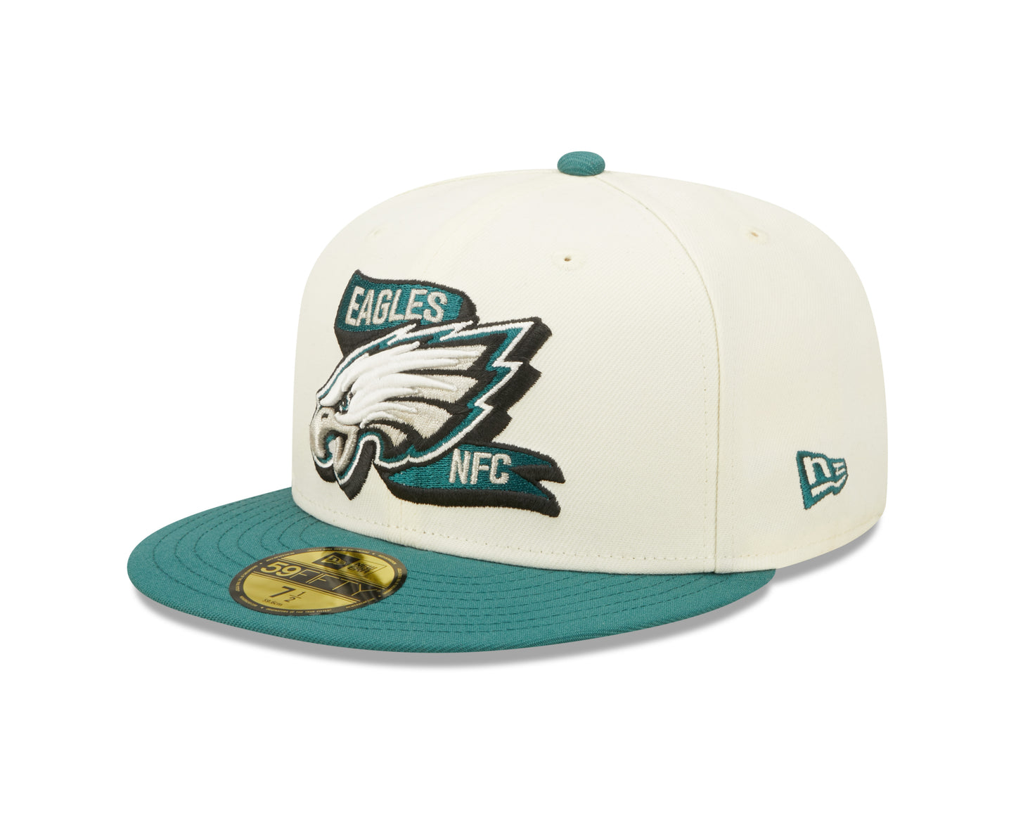 Philadelphia Eagles New Era NFL Sideline 59fifty Fitted Hat - Cream
