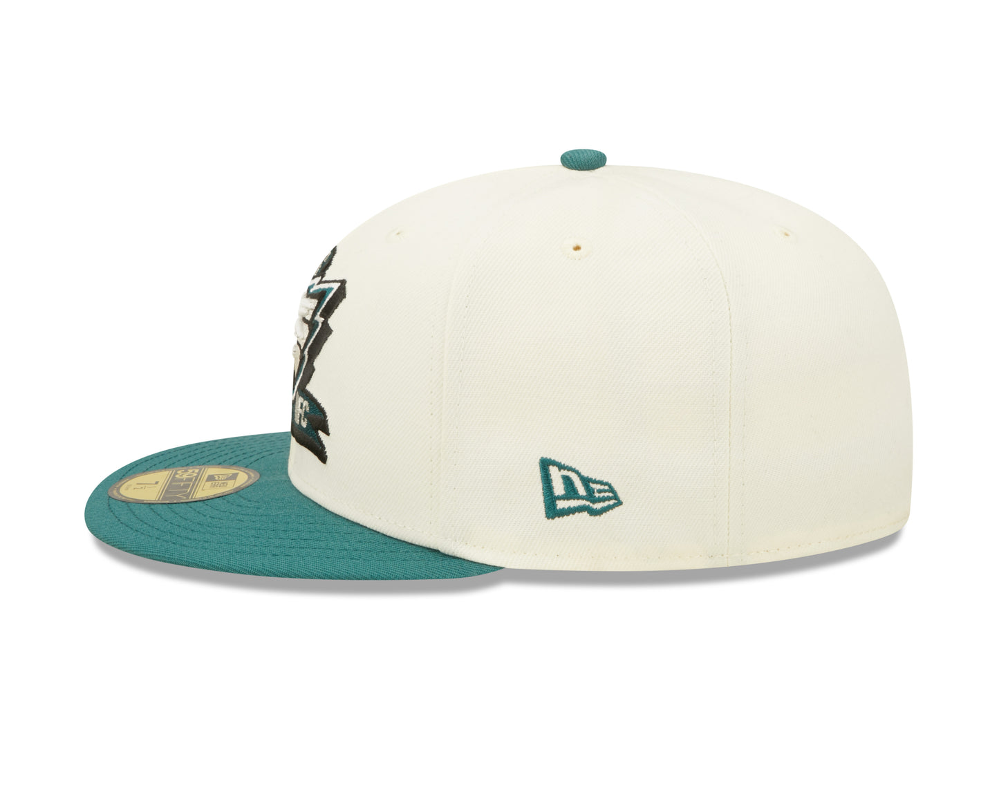 Philadelphia Eagles New Era NFL Sideline 59fifty Fitted Hat - Cream