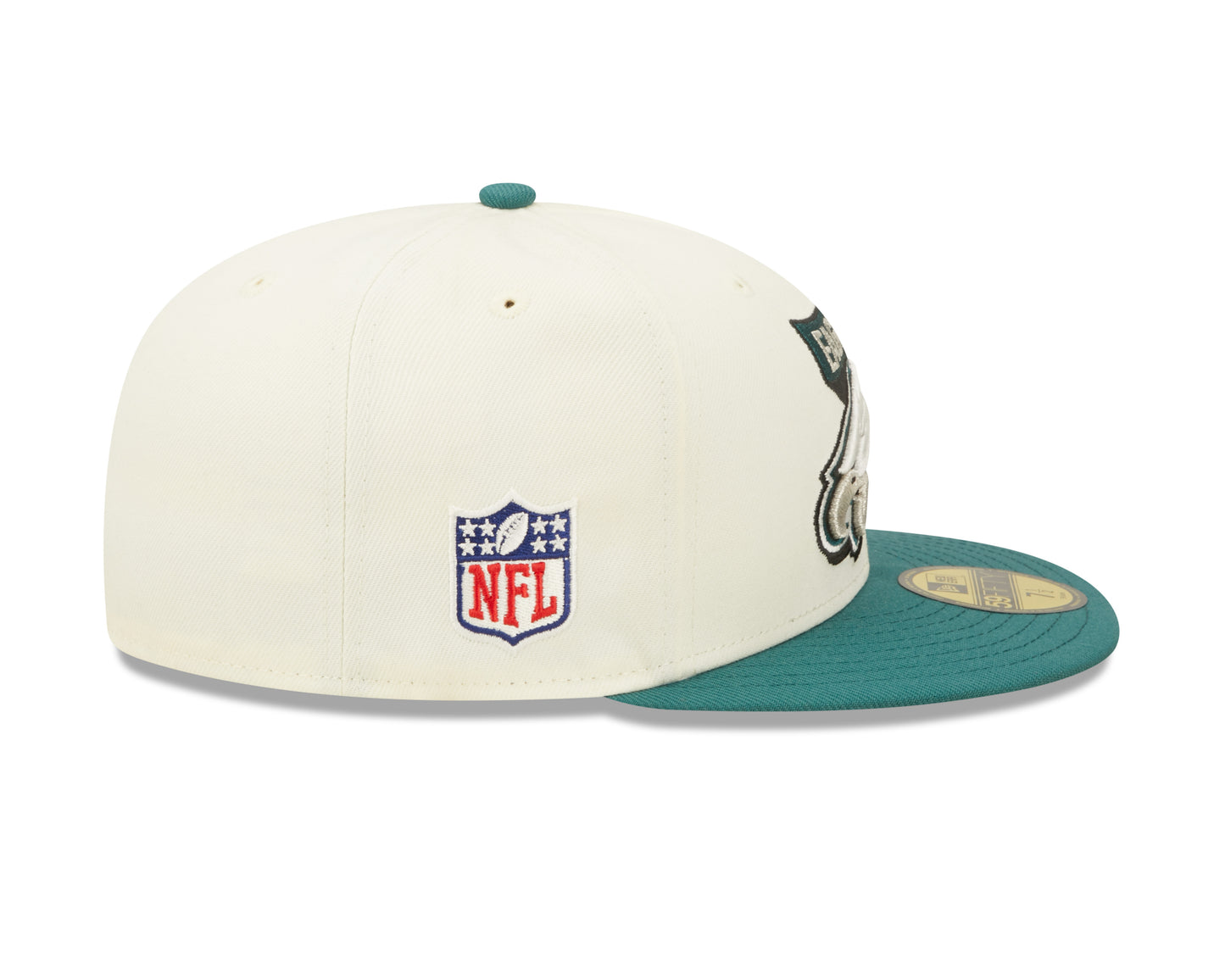 Philadelphia Eagles New Era NFL Sideline 59fifty Fitted Hat - Cream