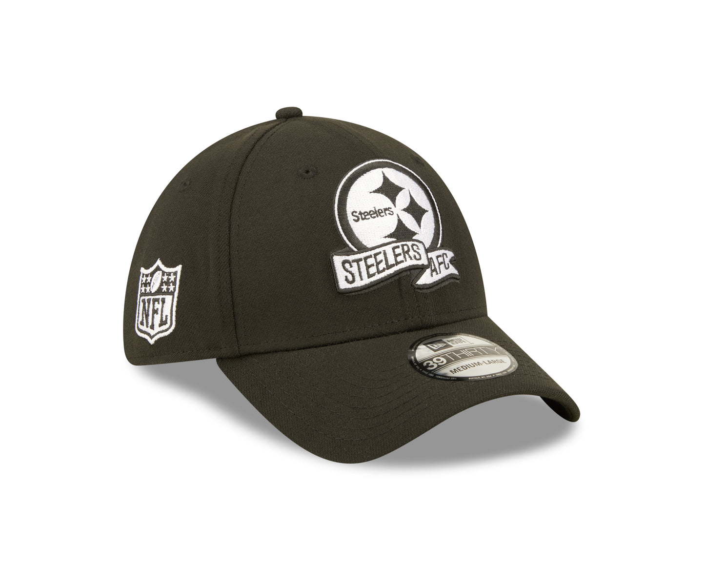 Pittsburgh Steelers New Era Sideline Banner 39THIRTY Flex Hat - Black