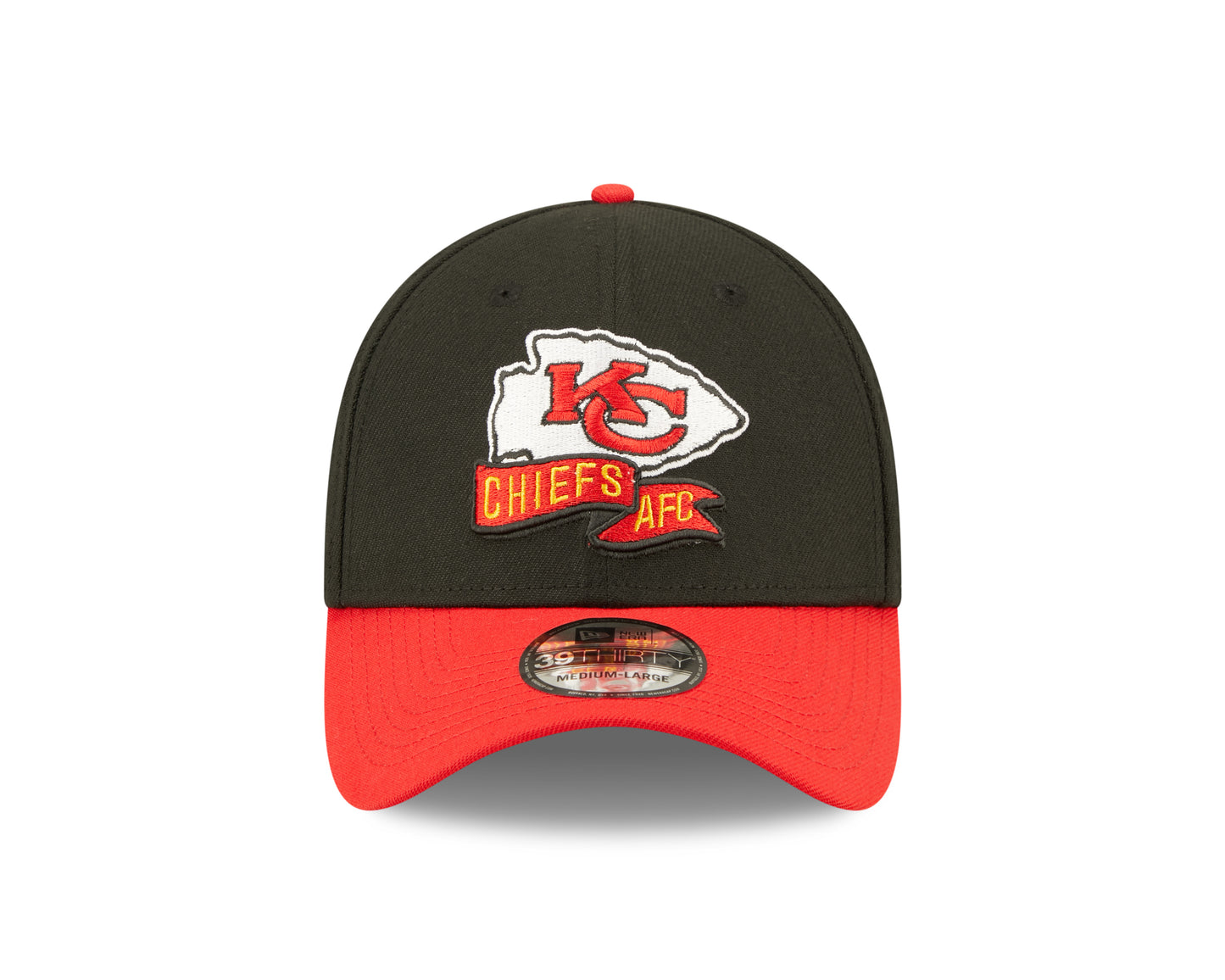 Kansas City Chiefs New Era Sideline Banner Team Colors 39THIRTY Flex Hat - Black