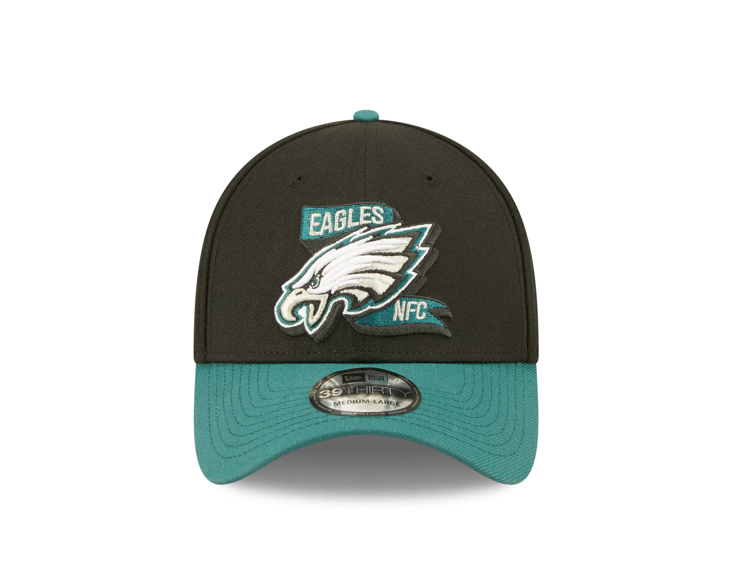Philadelphia Eagles New Era Sideline Banner Team Colors 39THIRTY Flex Hat - Black