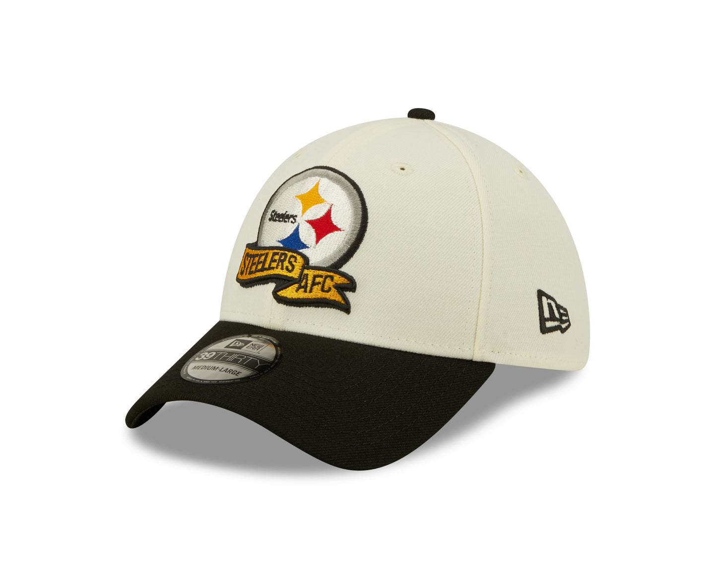 Pittsburgh Steelers New Era Sideline Banner 39THIRTY Flex Hat - Cream