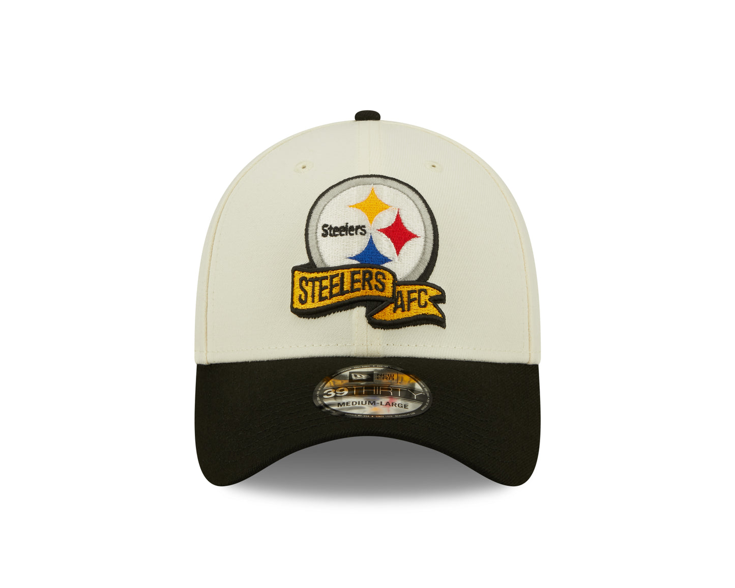 Pittsburgh Steelers New Era Sideline Banner 39THIRTY Flex Hat - Cream