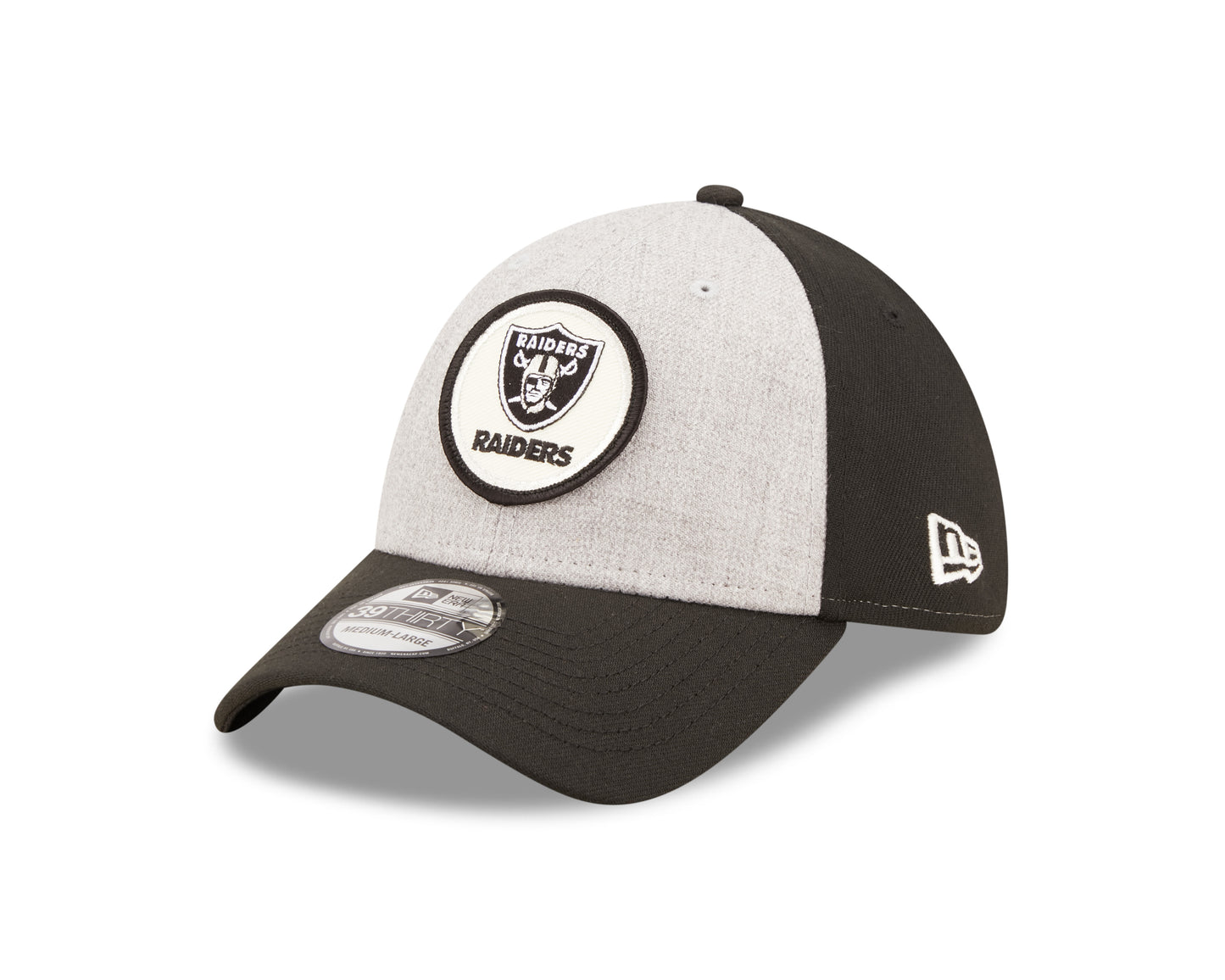 Las Vegas Raiders New Era Historic Sideline 39THIRTY Flex Hat - Heather