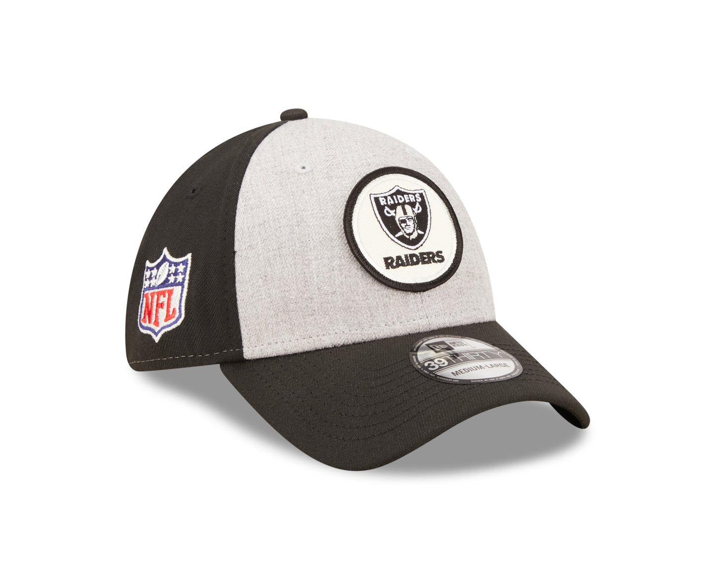 Las Vegas Raiders New Era Historic Sideline 39THIRTY Flex Hat - Heather