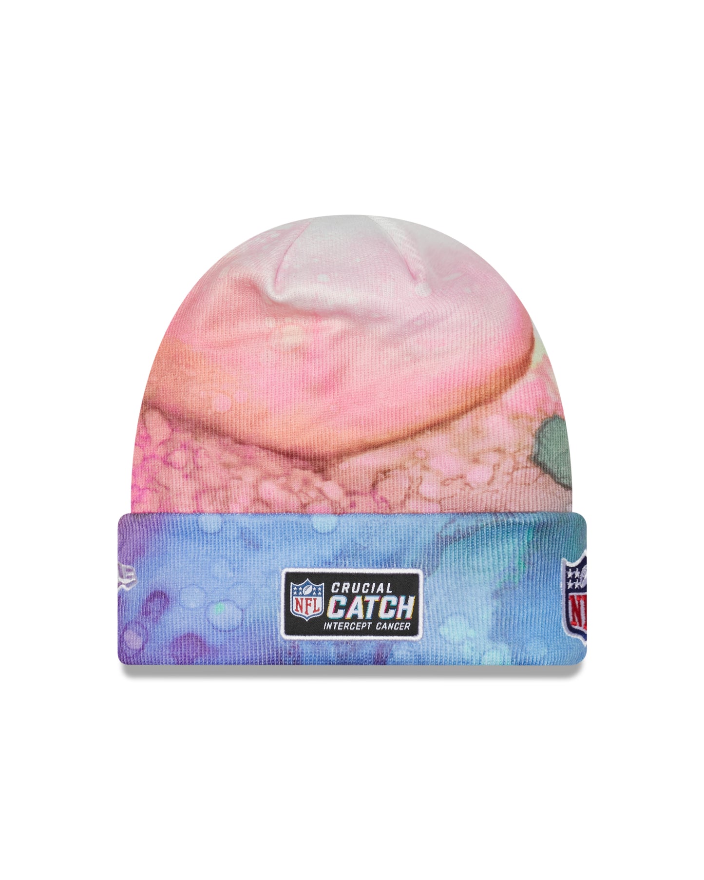 Green Bay Packers New Era Crucial Catch Knit Hat - Pink Ink