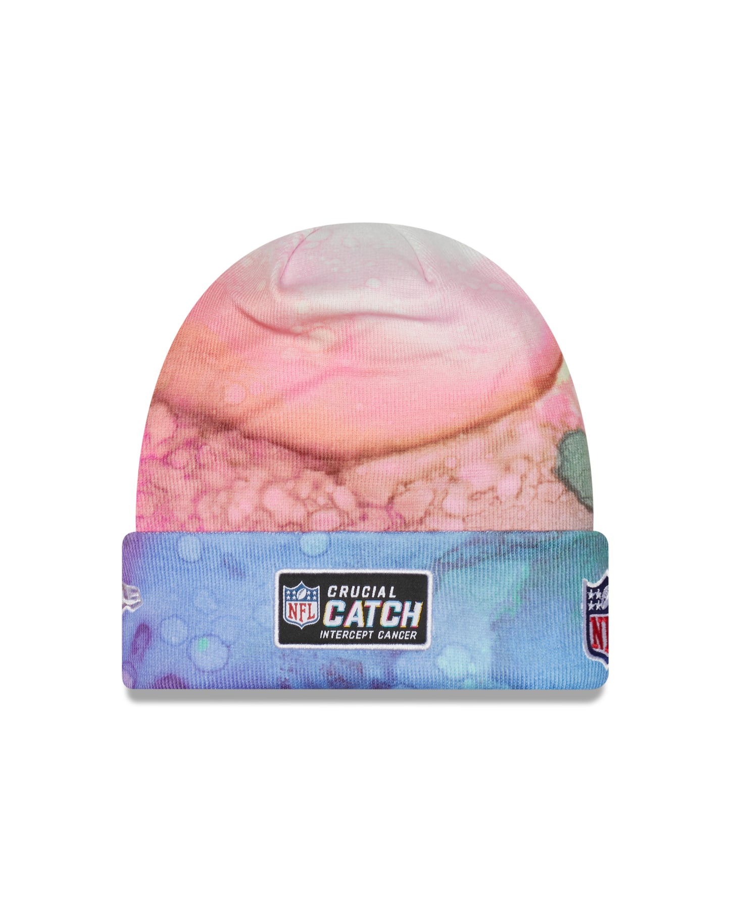 Tennessee Titans New Era Crucial Catch Knit Hat - Pink Ink
