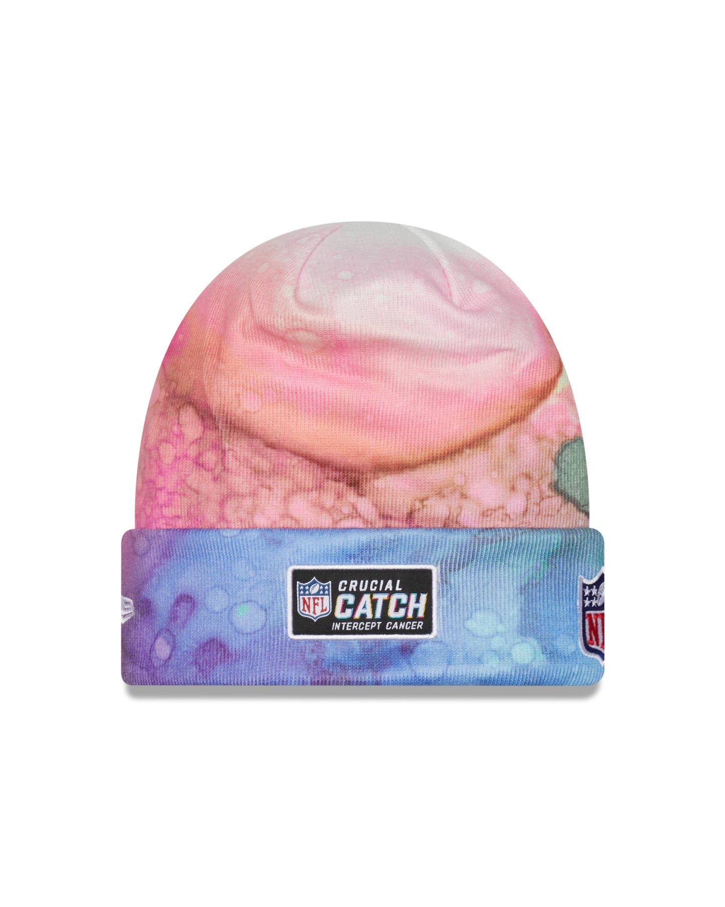 Seattle Seahawks New Era Crucial Catch Knit Hat - Pink Ink