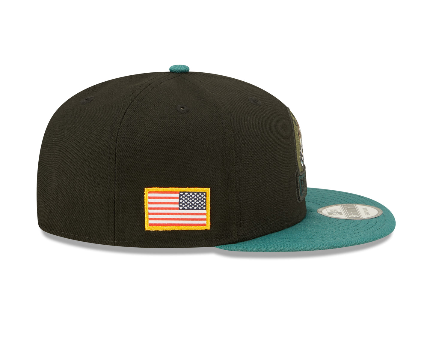 Philadelphia Eagles New Era Salute To Service 9FIFTY Adjustable Hat - Black