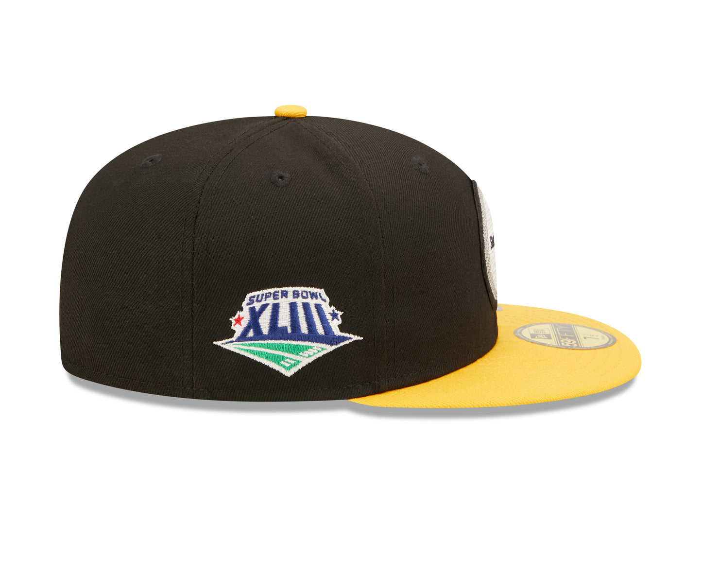 Pittsburgh Steelers New Era Super Bowl Series Letterman 59FIFTY Fitted Hat - Black