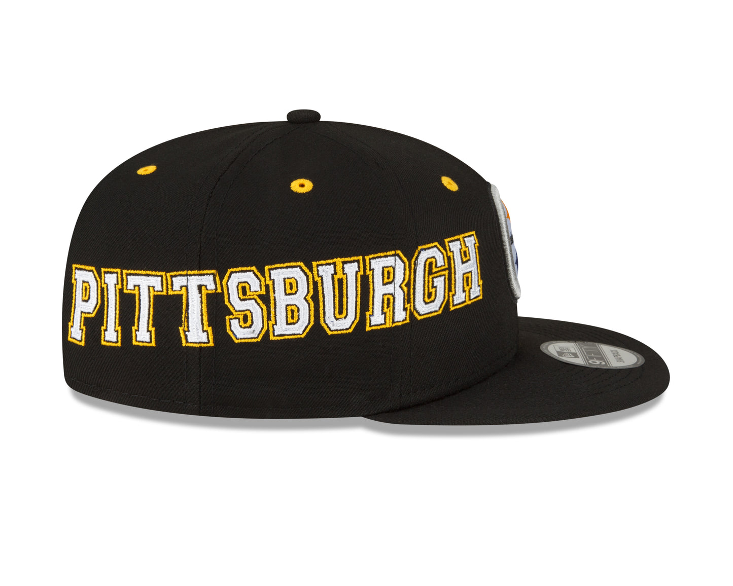 Pittsburgh Steelers New Era Team Split 9FIFTY Snap Back Hat - Yellow/Black