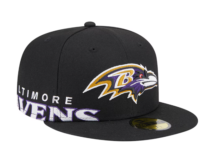 Baltimore Ravens New Era Black Arch 59Fifty Fitted Hat