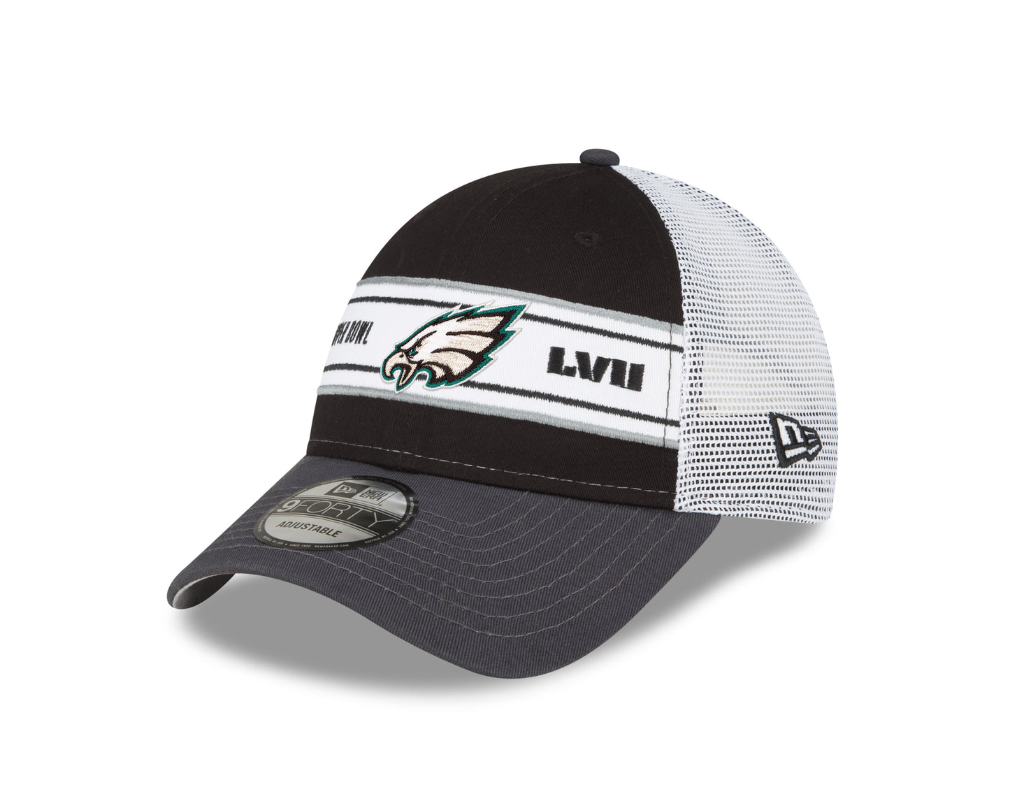 Philadelphia Eagles Going to Superbowl LVII 9FORTY Adjustable Trucker Hat - Black