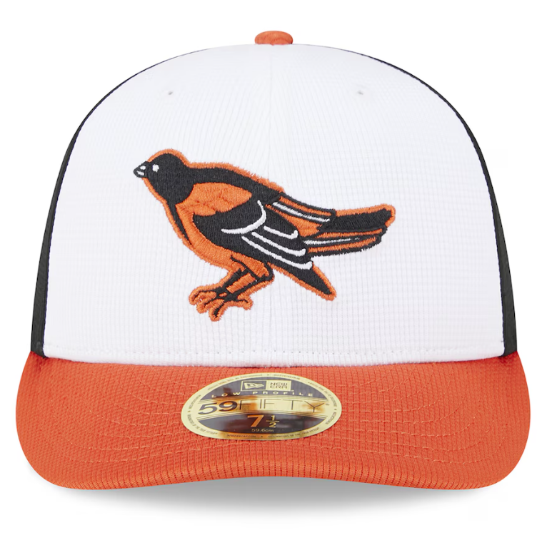 Baltimore Orioles New Era Batting Practice Low Profile 59FIFTY Fitted Hat - White
