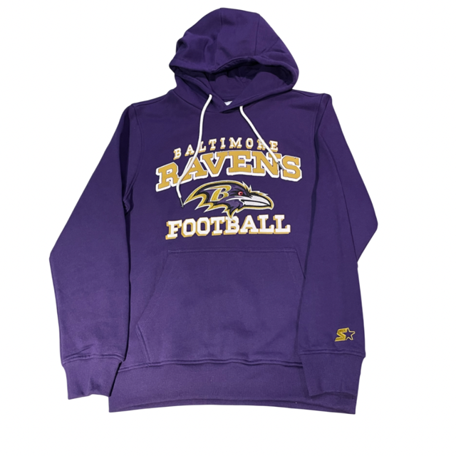 Baltimore Ravens Starter Hand Off Pull Over Hoodie - Purple