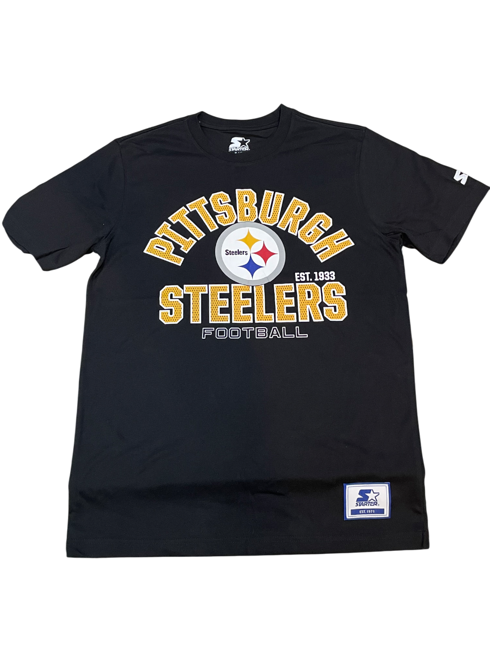 Pittsburgh Steelers Men's Starter Defender T-Shirt- Black