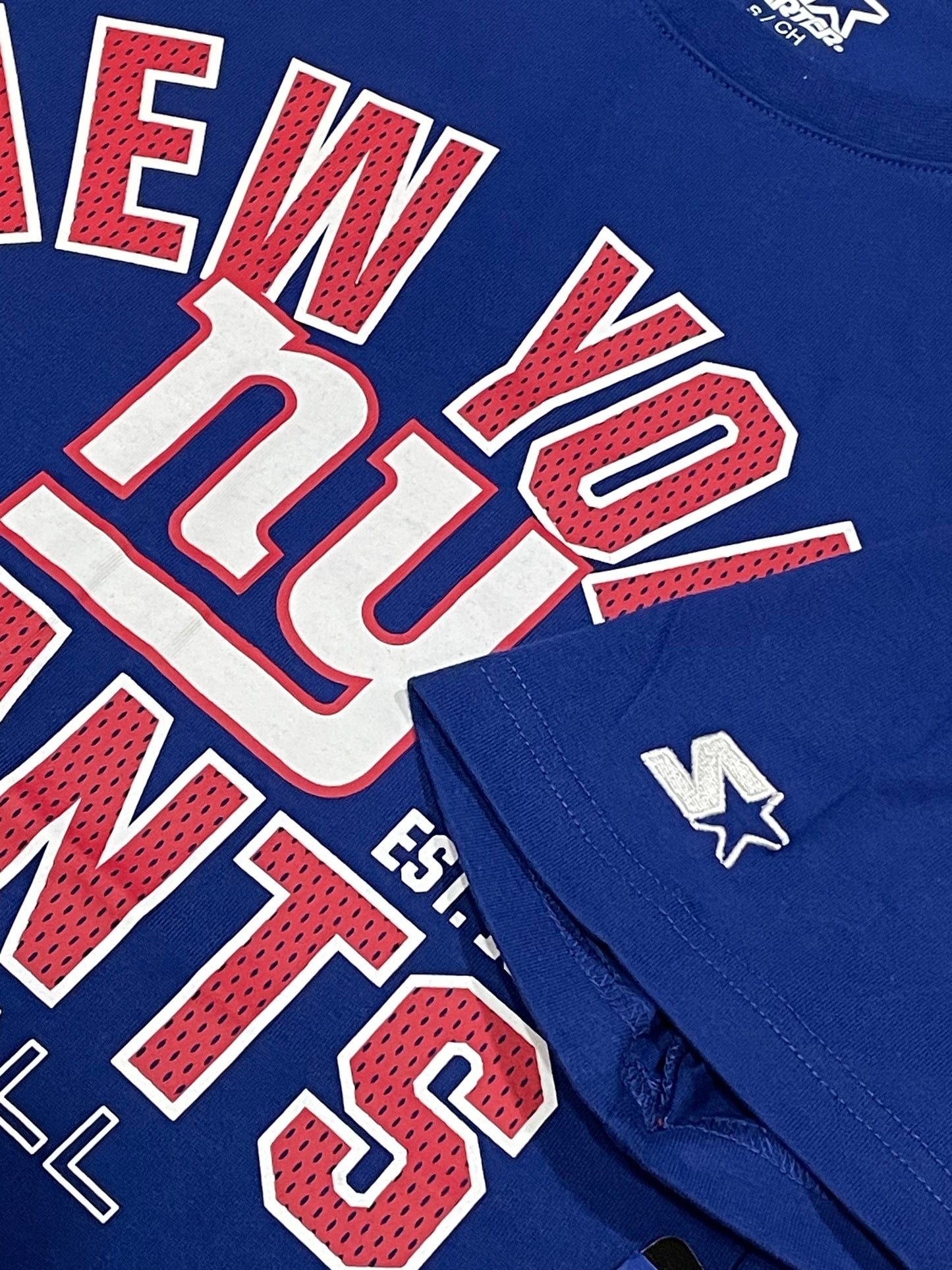 New York Giants Men's Starter Defender T-Shirt- Blue
