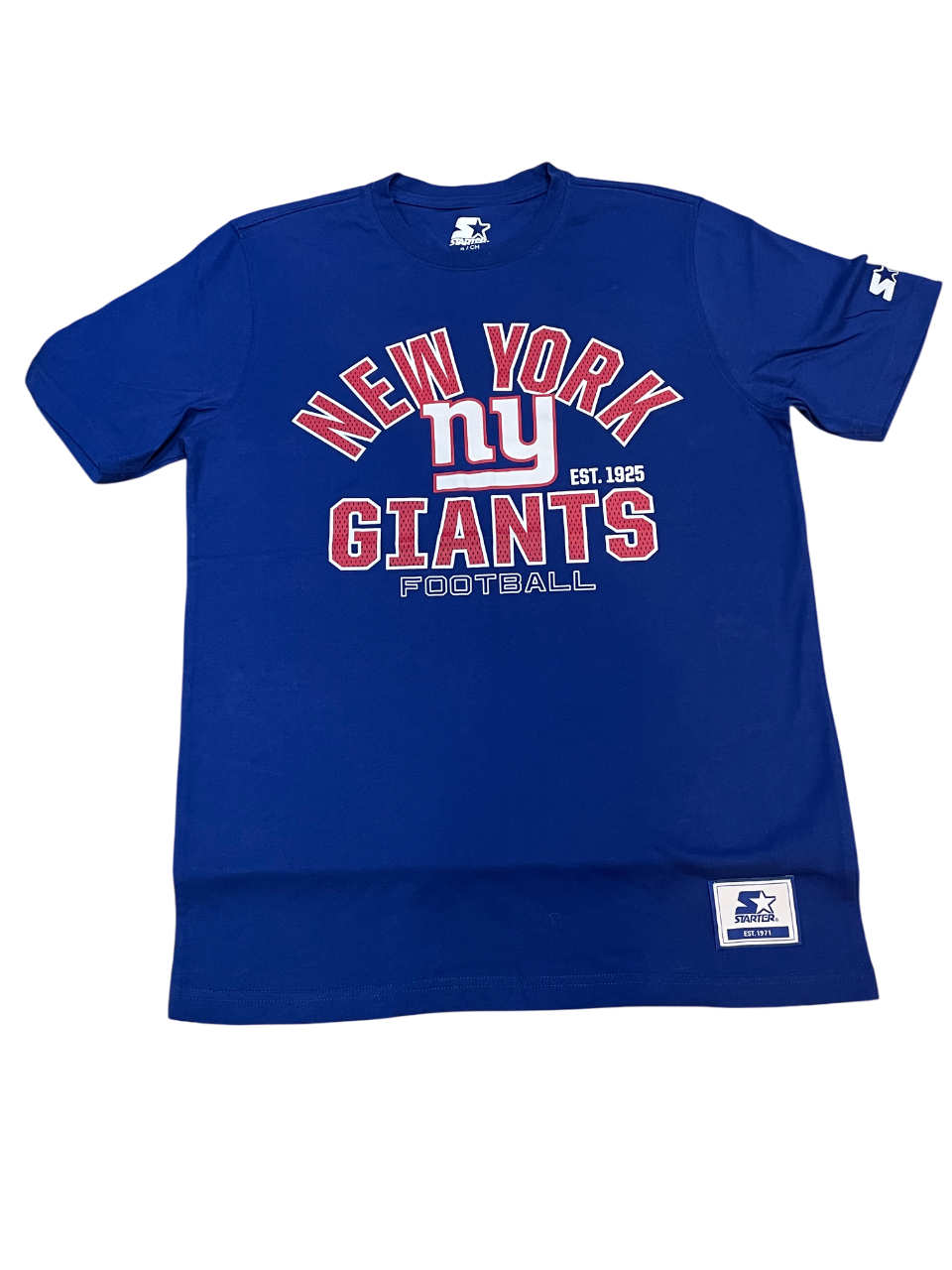 New York Giants Men's Starter Defender T-Shirt- Blue