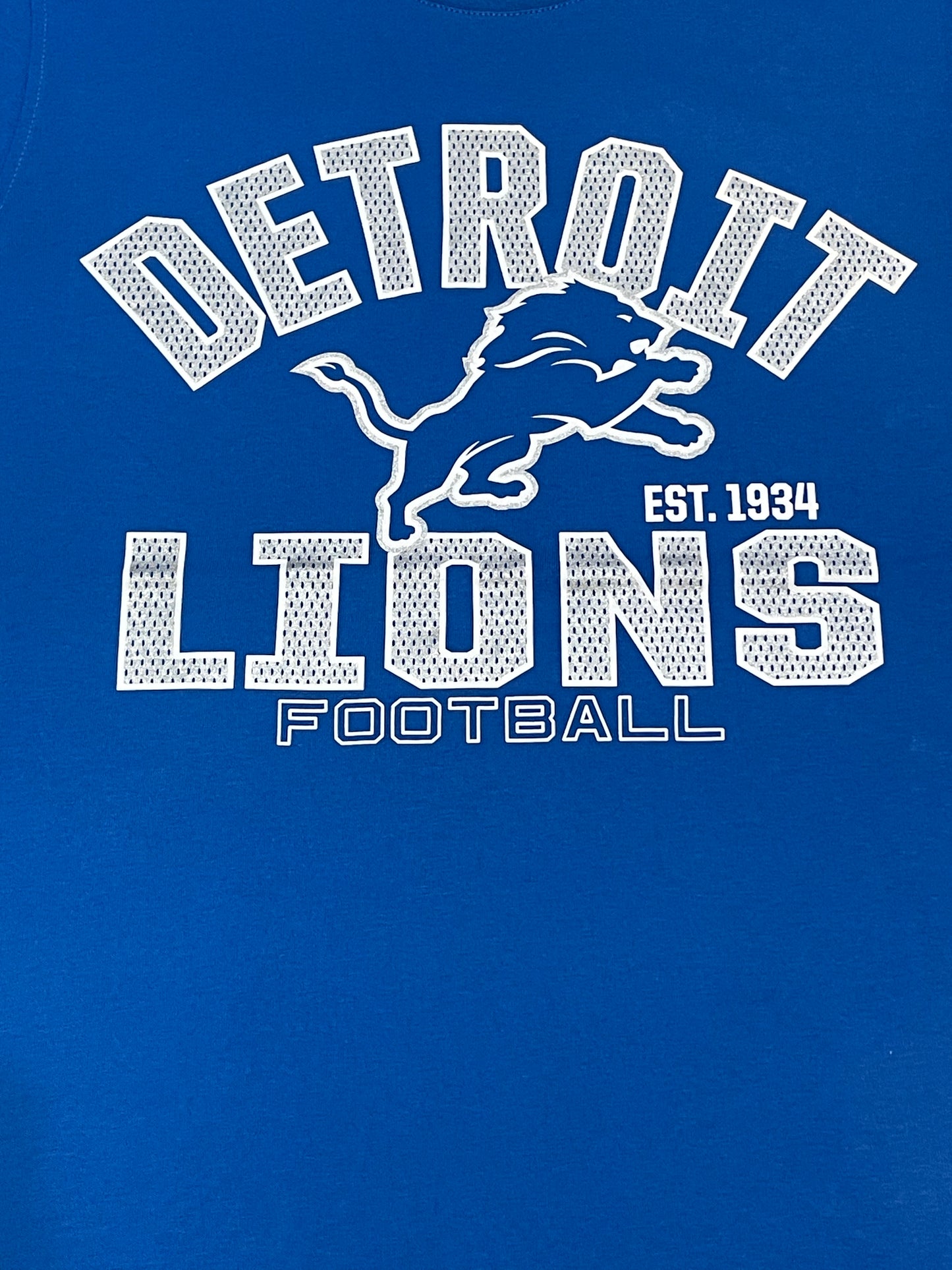 Detriot Lions Men's Starter Defender T-Shirt- Blue