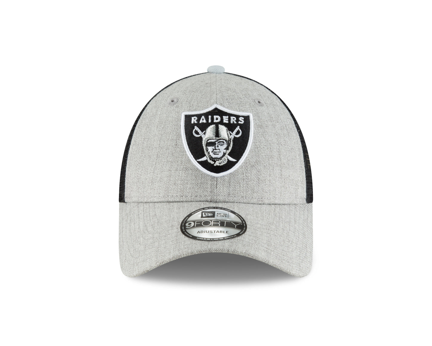 Las Vegas Raiders New Era Team Heathered Turn 9FORTY Adjustable Hat - Gray