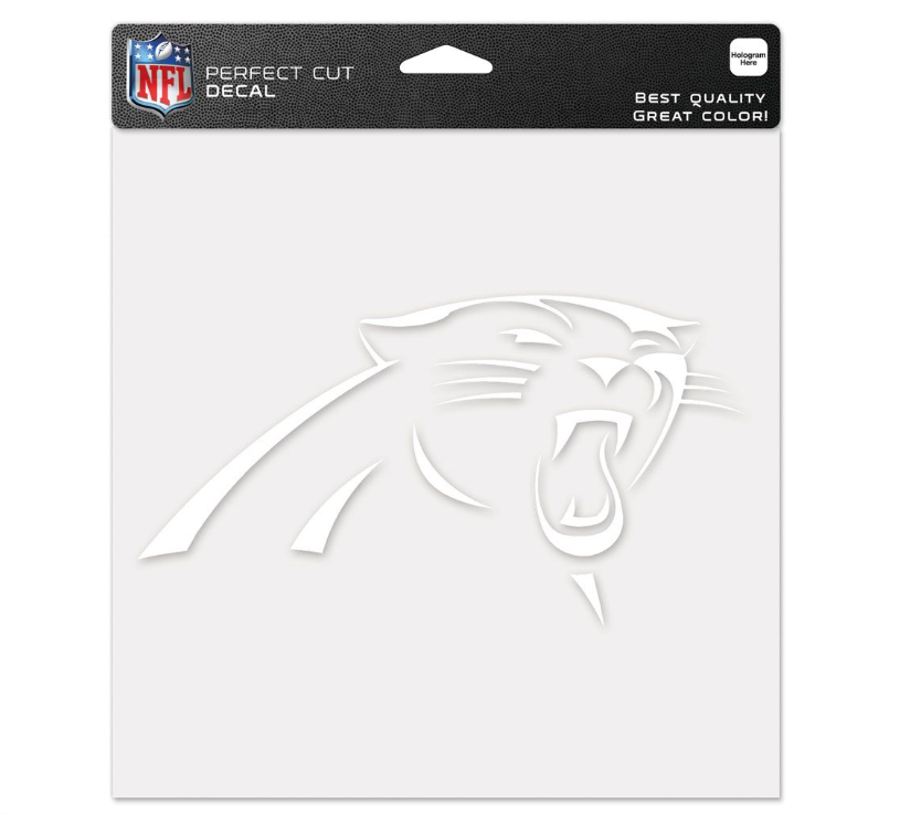 Carolina Panthers Wincraft 8X8 White Perfect Cut Decal