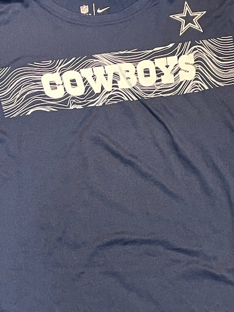 Dallas Cowboys Nike Long Sleeve Sideline Shirt- Navy