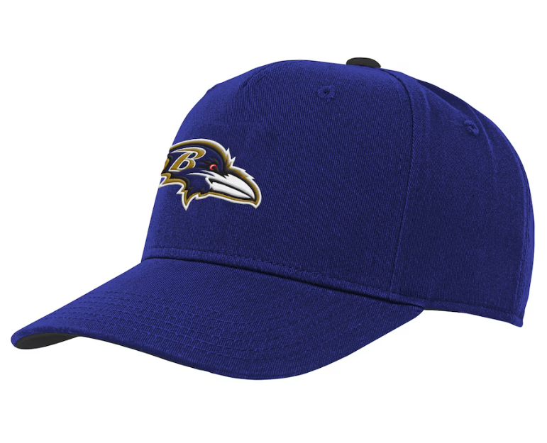 Baltimore Ravens Outerstuff Youth Team Pre-Curved Adjustable Hat - Purple