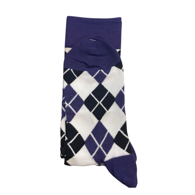 Baltimore Ravens Strideline Argyle Premium Crew Socks