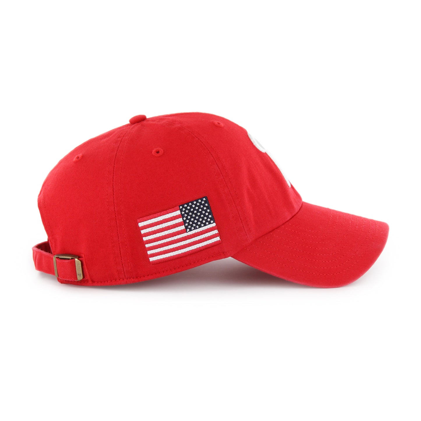 Philadelphia Phillies '47 Heritage American Flag Clean Up Adjustable Hat -Red