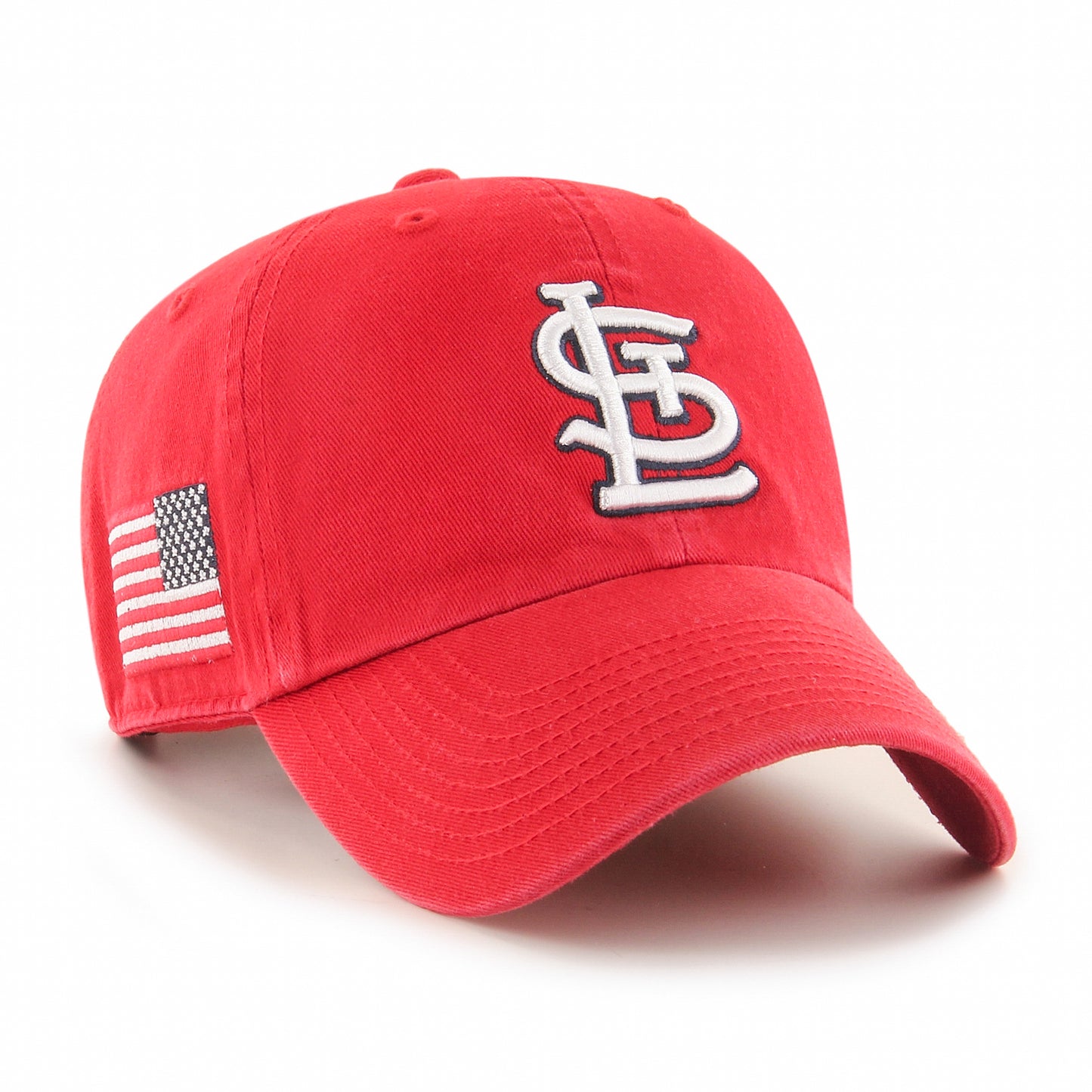 St. Louis Cardinals '47 Heritage American Flag Clean Up Adjustable Hat -Red