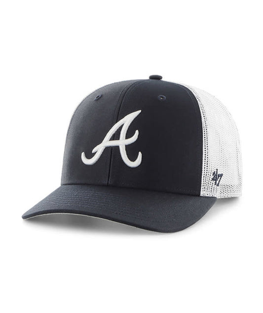 Atlanta Braves '47 Brand Mesh Trucker Snapback Hat