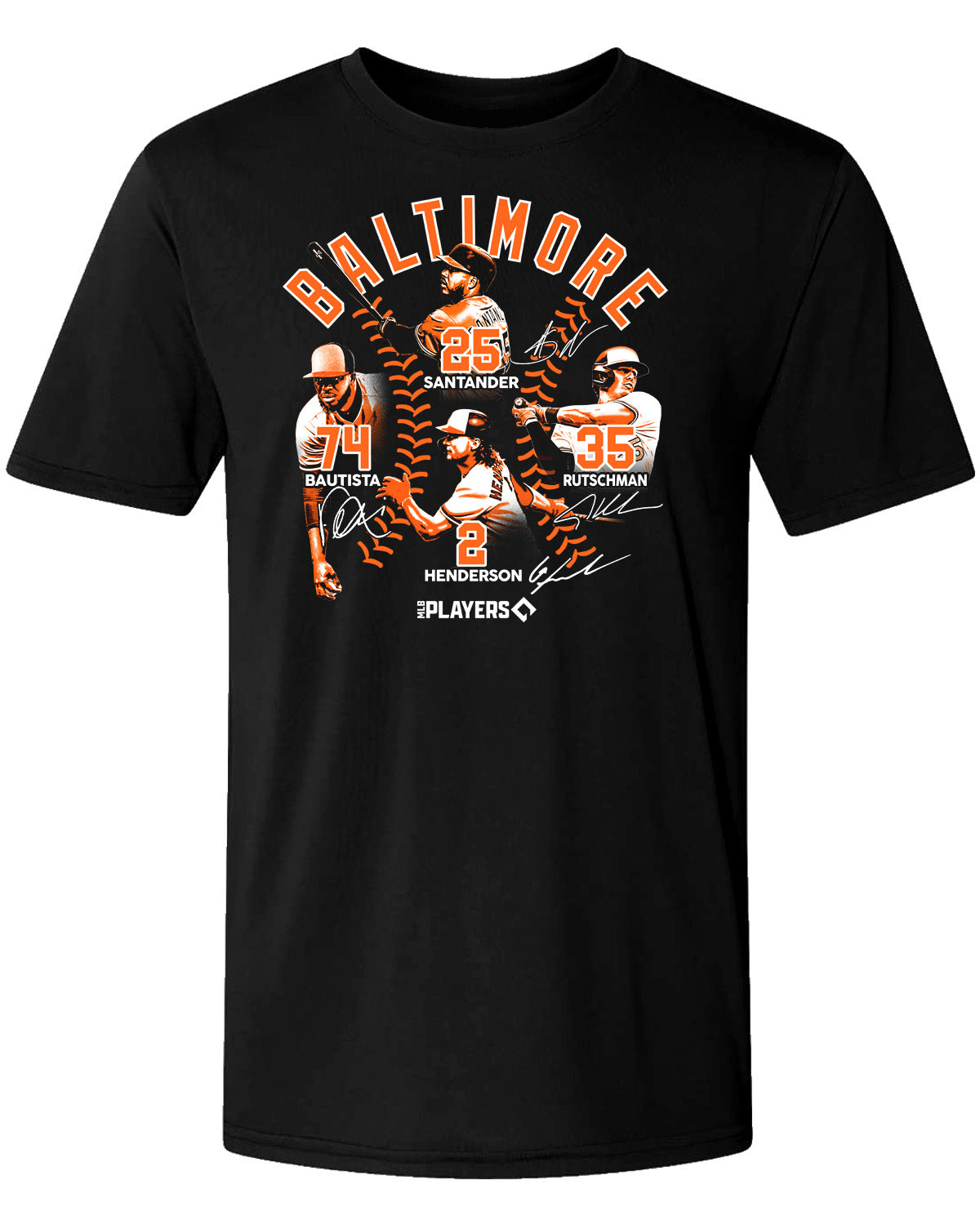 Baltimore Orioles 4 Seams Player Black T-Shirt