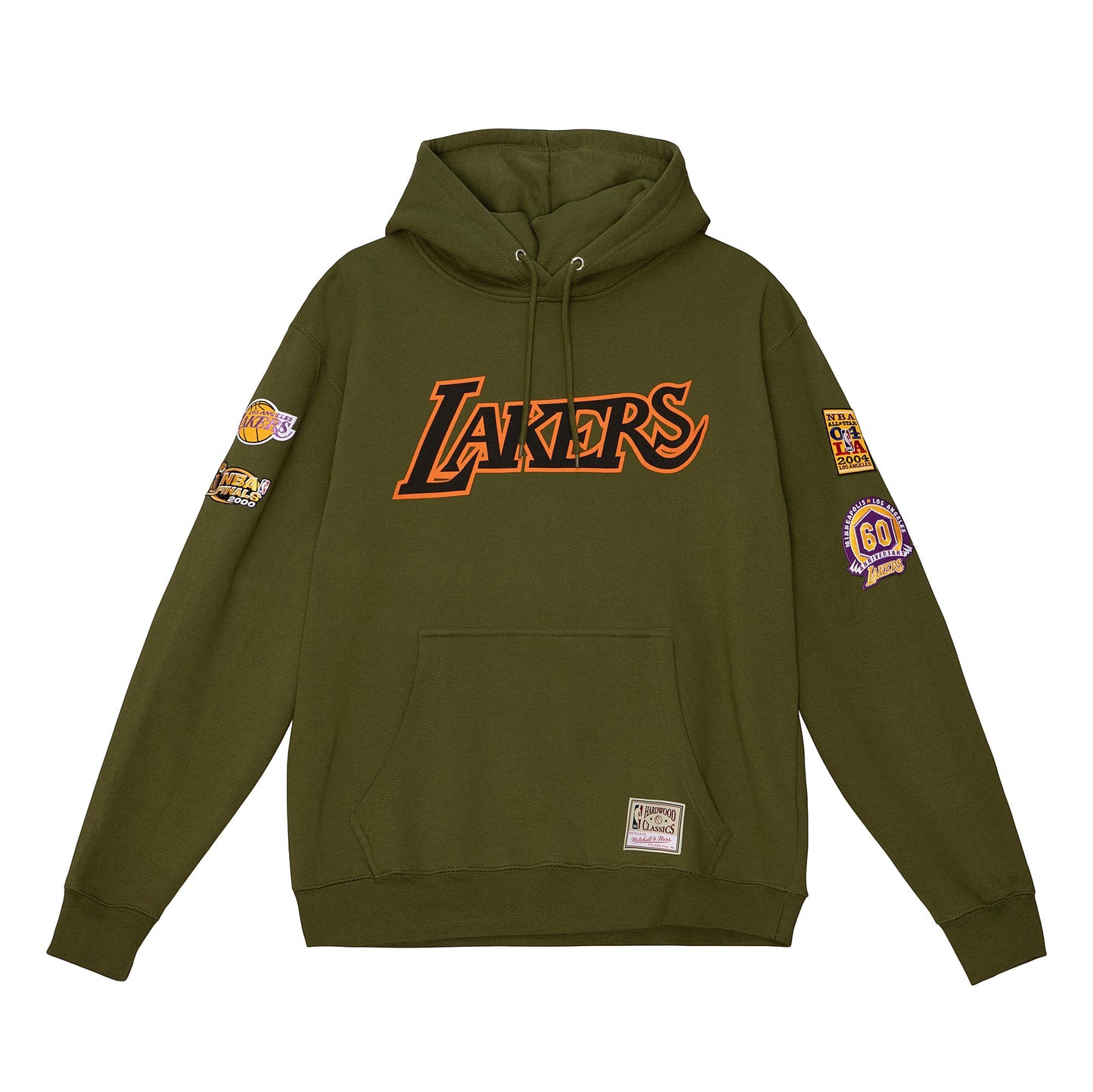 Los Angeles Lakers Mitchell & Ness Flight Script Olive Hoody
