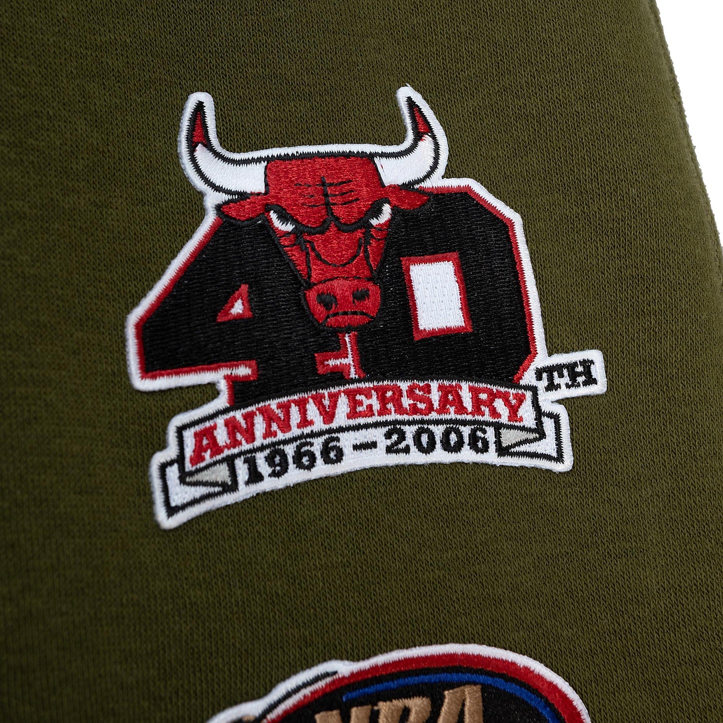 Chicago Bulls Mitchell & Ness Flight Script Olive Joggers