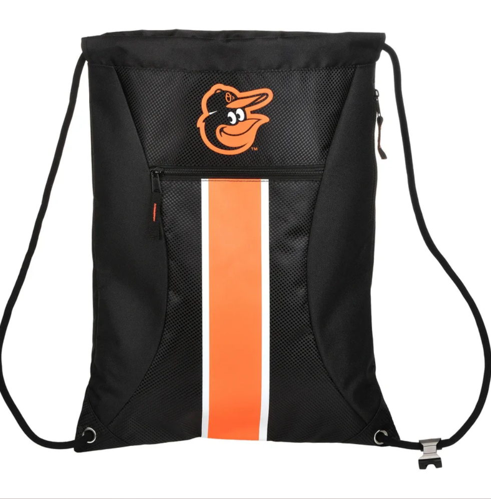 Baltimore Orioles FOCO MLB Big Stripe Zipper Drawstring Backpack