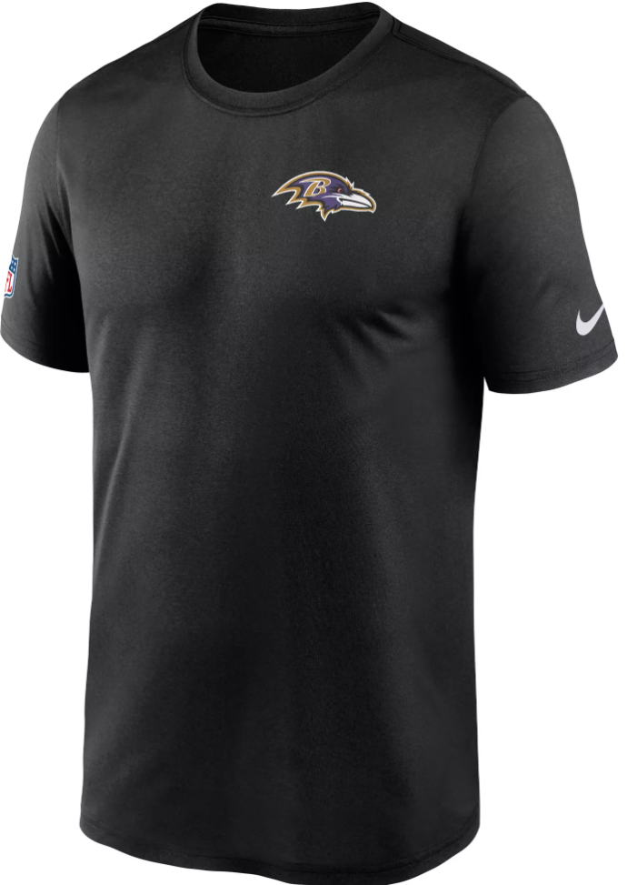 Baltimore Ravens Nike "Dri-Fit" Black Legend Logo T-Shirt