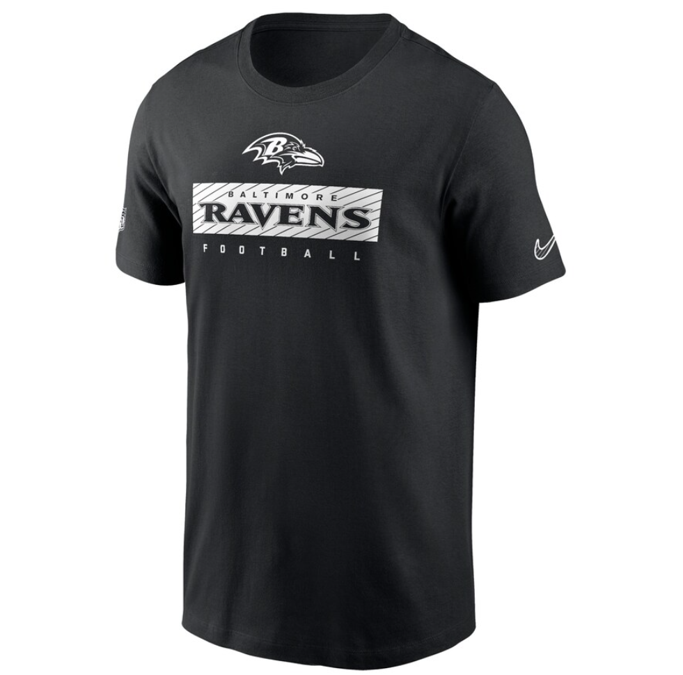 Baltimore Ravens Nike Black "Dri-Fit" Sideline Performance T-Shirt