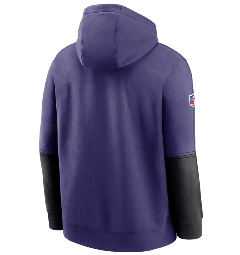 Baltimore Ravens Nike Purple 2024 Sideline Club Pullover Hoodie